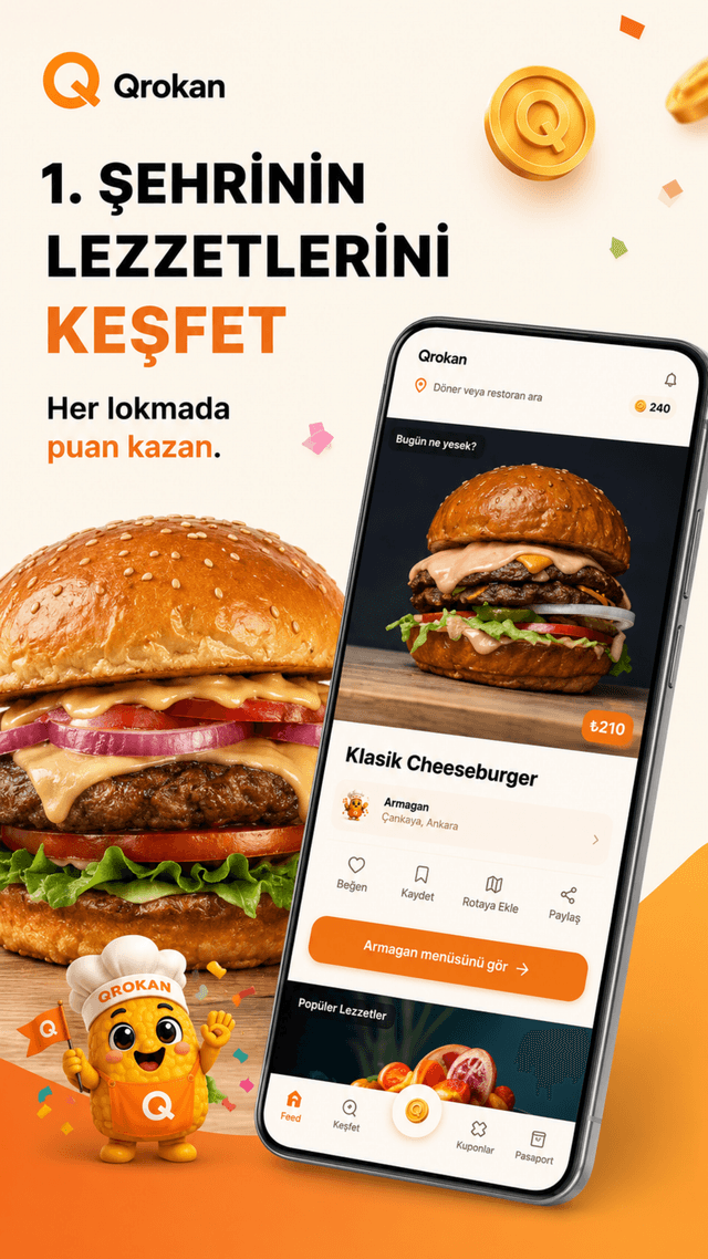 Qrokan App'te restoran keşfi