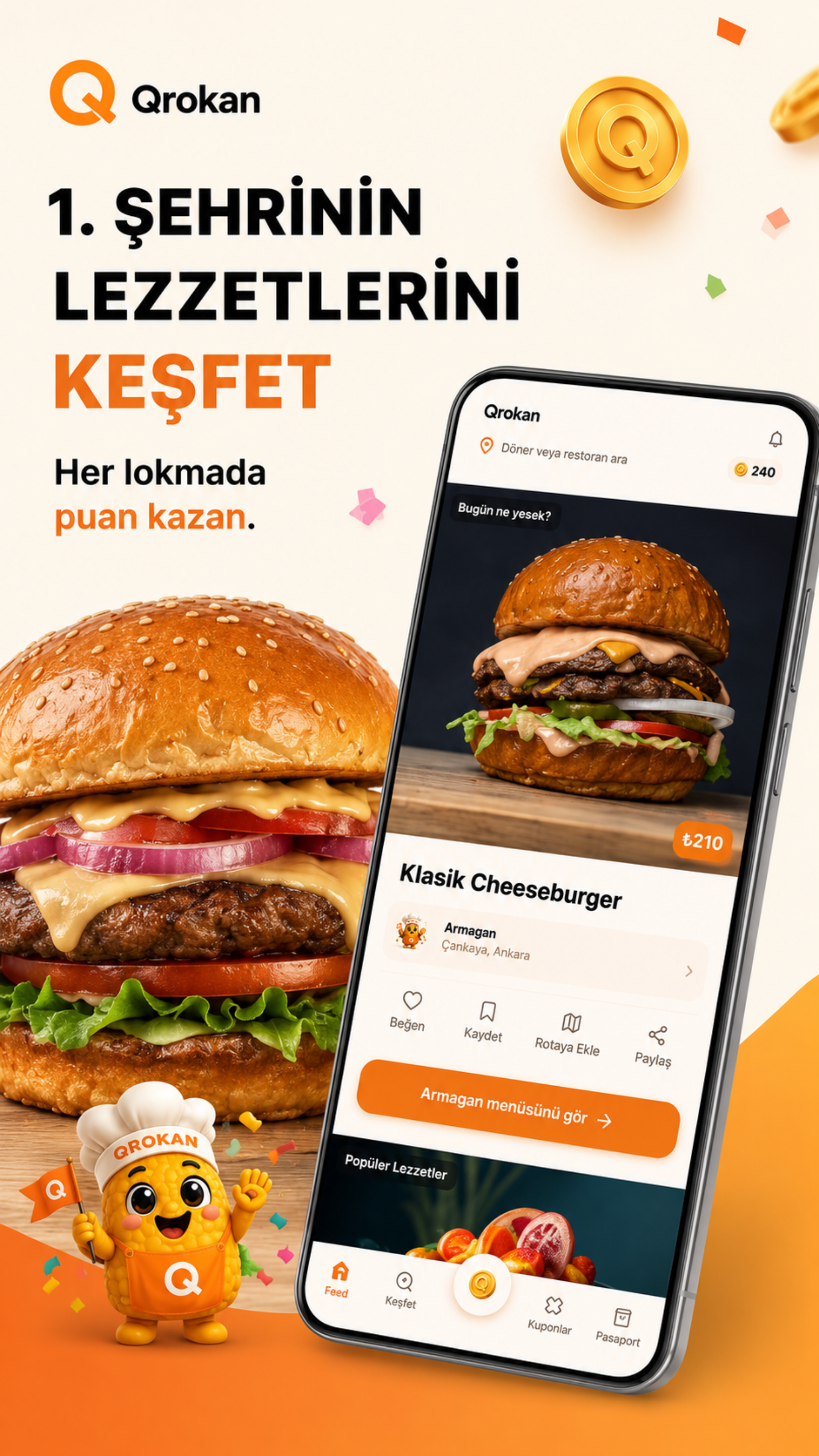 Qrokan App'te restoran keşfi